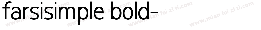 farsisimple bold字体转换